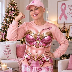 Hot Goddess Breast Cancer Awareness 3D Knitted Ugly Sweater - Personalized Christmas Gifts For Cancer Awareness 02naqn150926