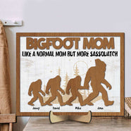 Personalized Gifts For Mom Wood Sign Sassquatch Bigfoot Mom - Wood Signs - GoDuckee
