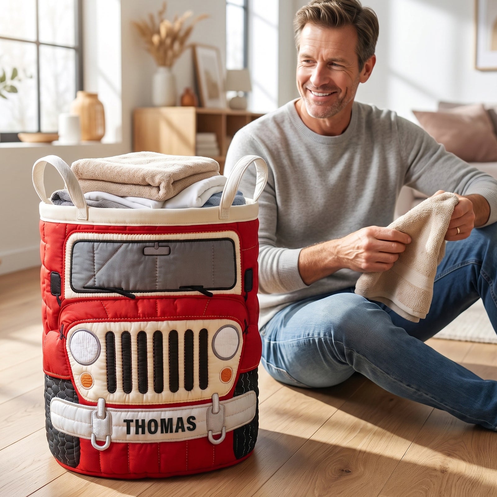 Dirt Journey Quilted Laudry Basket - Personalized Gifts For Off-road Lovers 06qhqn140726
