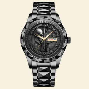 Fierce Military Skull Luxury Men's Watch Personalized Gifts For Veteran 04qhtn240725-Homacus