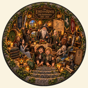 Epic Fantasy Feast Quilted Round Mat - Personalized Gifts For Fantasy Lovers 04natn230926