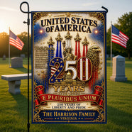 America 250th Anniversary Garden Flag - Personalized Gifts For Patriots 04paqn290526 - Garden Flag - GoDuckee