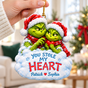 You Stole My Heart Furry Mischief Couple Ornament - Personalized Christmas Gifts For Couples 02toqn211026