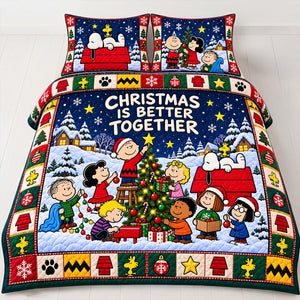 Christmas Is Better Together Quilt Bedding Set - Personalized Christmas Gifts 05tytn300926