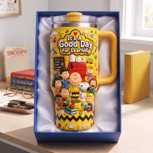 Happy Day Tumbler With Handle - Personalized Gifts For Teacher 07NALU310726