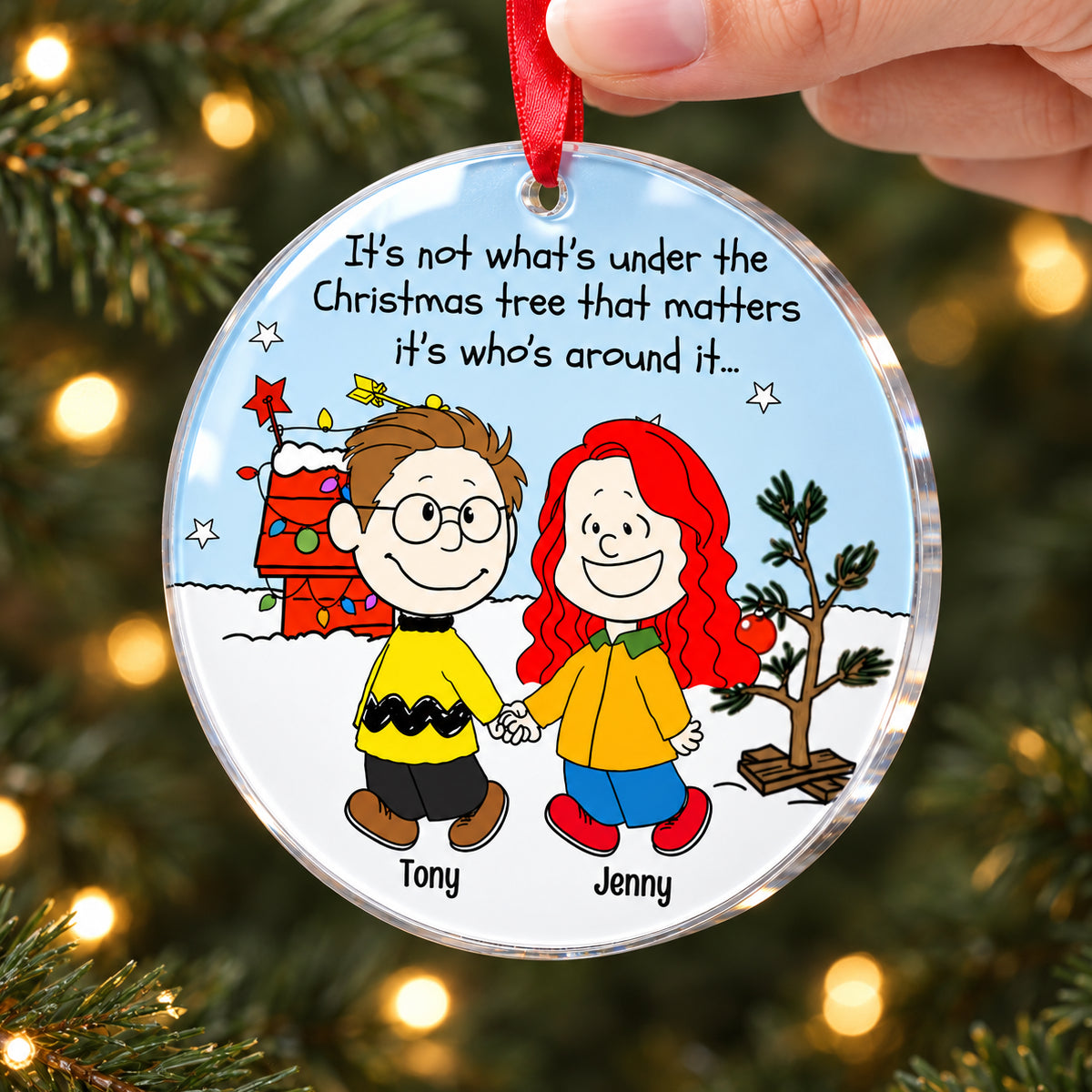 Personalized Gifts For Couple Christmas Ornament It's Not What's Under The Christmas Tree 04QHPO260923HH