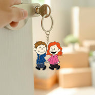 Couple Keychain - Personalized Christmas Gifts For Couple Hand In Hand 061qhhn190124hh-Homacus