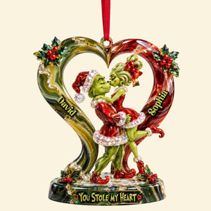 Stole My Heart Couple Christmas Ornament - Personalized Gifts For Couple 09qhtn191026