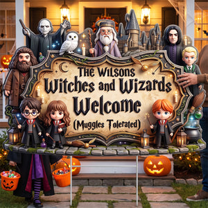 Enchanted Halloween Plastic Yard Sign - Personalized Gifts For Family 09nadt040826