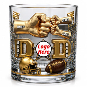 American Sport Dad Round Glass - Personalized Gifts For Dad 03natn190526