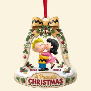 Lovely Couple Kissing Under The Mistletoe Acrylic Ornament - Personalized Christmas Gifts For Couples 06totn050926