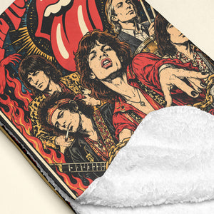 The Rolling Stones Blanket - Personalized Gifts For Rock Lovers 05hulu281026