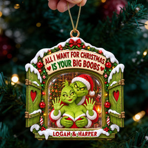 Cheeky Couple Holiday Ornament - Personalized Christmas Gifts For Couple 07ohdt071026