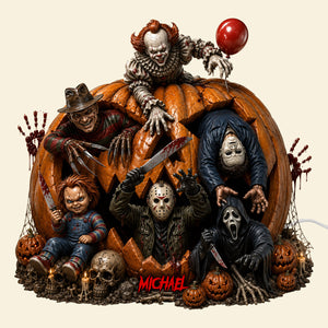 Scary Villain Acrylic Light Box - Personalized Gifts For Horror Lovers 05nadt300726