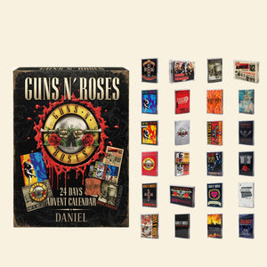 Guns N' Roses Rebellious Hard Rock Advent Calendar Blind Box - Personalized Christmas Gifts For Rock Lovers 02hutn271026