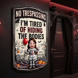 Creepy Characters Metal Sign - Personalized Gifts For Horror Lovers 05NADT220726
