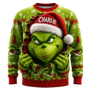 Mischievous Santa Hat Shirt Personalized Christmas Gifts 05OHDT170826
