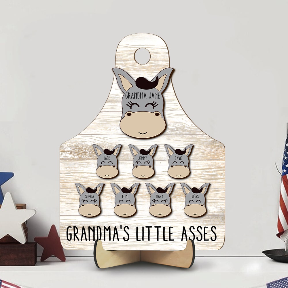 Personalized Gifts For Grandma Wood Sign Grandma's Little Asses 031qhtn150324 - Wood Signs - GoDuckee