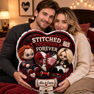 Stitched Together Forever Pillow  - Personalized Gifts For Couple 06HADH040826