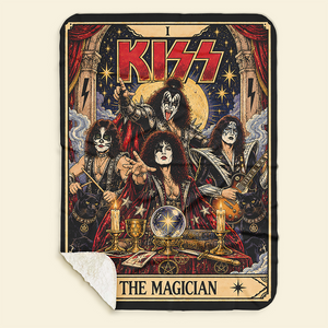 KISS Rock And Roll Tarot Card Blanket  - Personalized Gifts For Music Lovers 07HULU281026