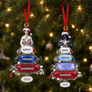 Warriors Merry Xmas In The Universe Acrylic Ornament - Personalized Christmas Gifts For Family 01pati071026