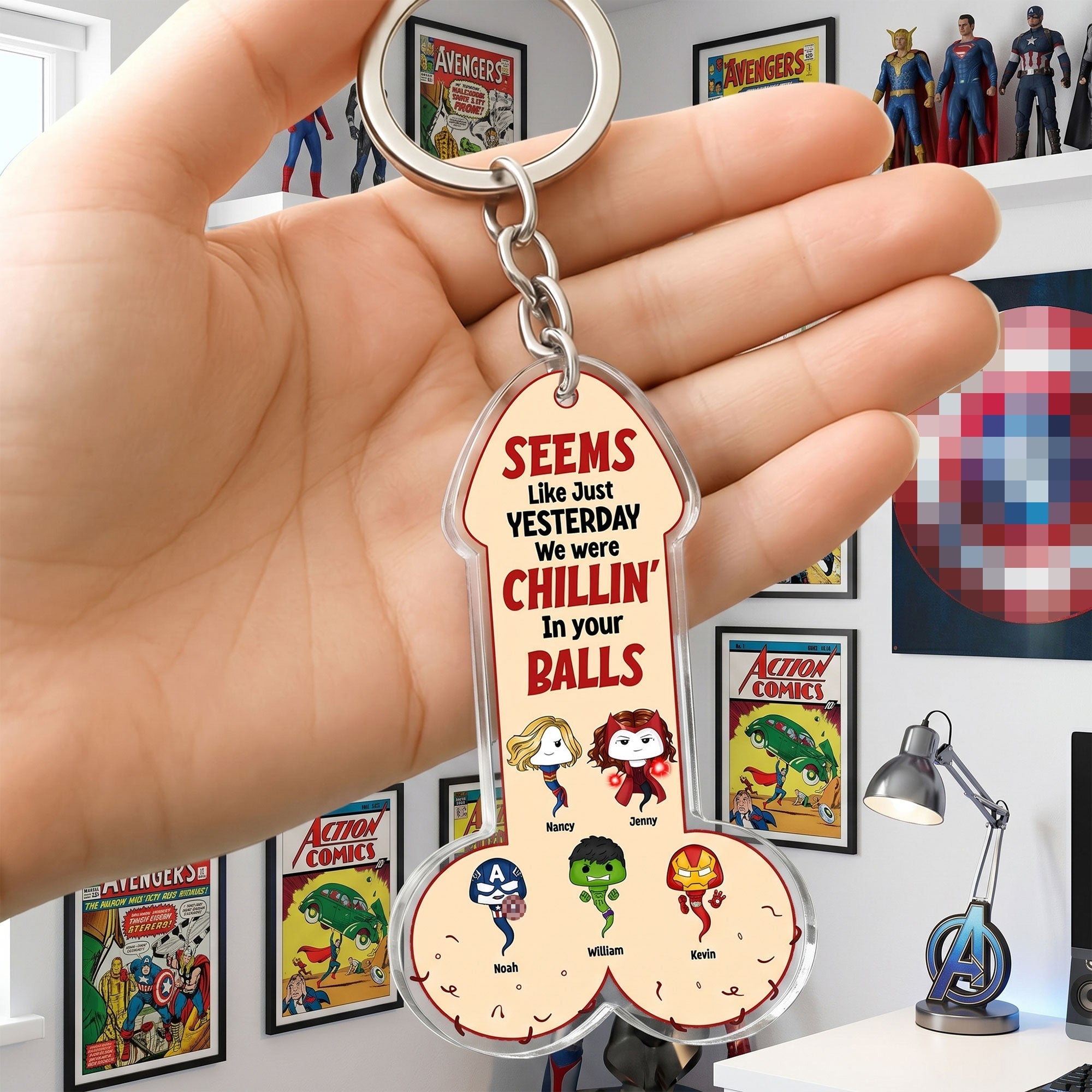 Super Sperm Dad Keychain - Personalized Gifts For Dad 021ohti190525