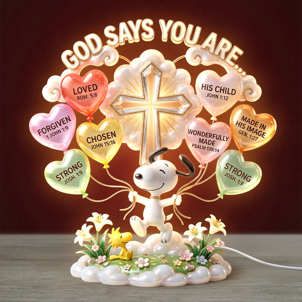 God Says Light Box - Personalized Gifts For Christians 03pati140726
