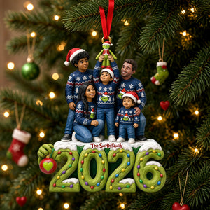 Happy Family Christmas Ornament - Custom Photo Gifts For Family 03huti110926-Homacus