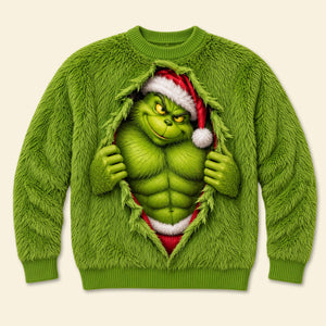 Sneaking Out Christmas Monster Shirt - Personalized Gifts For Christmas Sweatshirt 04TYTI100926