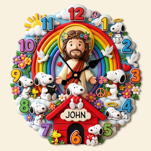 Timeless Faith Acrylic Hanging Wall Clock - Personalized Gifts For Christians 02PATI080726