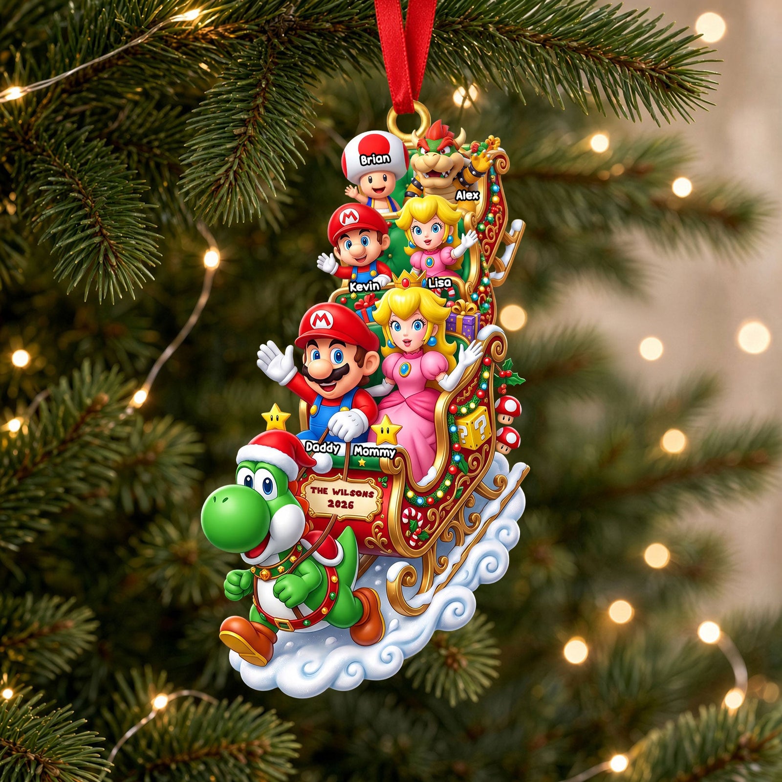 Super Family Snowy Adventure Christmas Ornament - Personalized Gifts For Family 04NATI110926