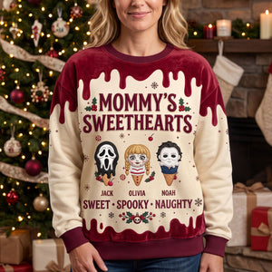 Spooky Sweetheart Horror Version 3D Knitted Ugly Sweater - Personalized Gifts For Horror Lovers 01pati200826