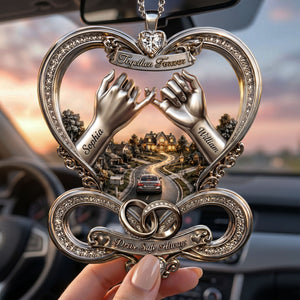 Infinity Love Car Ornament - Personalized Gifts For Couple 05pati100626-Homacus