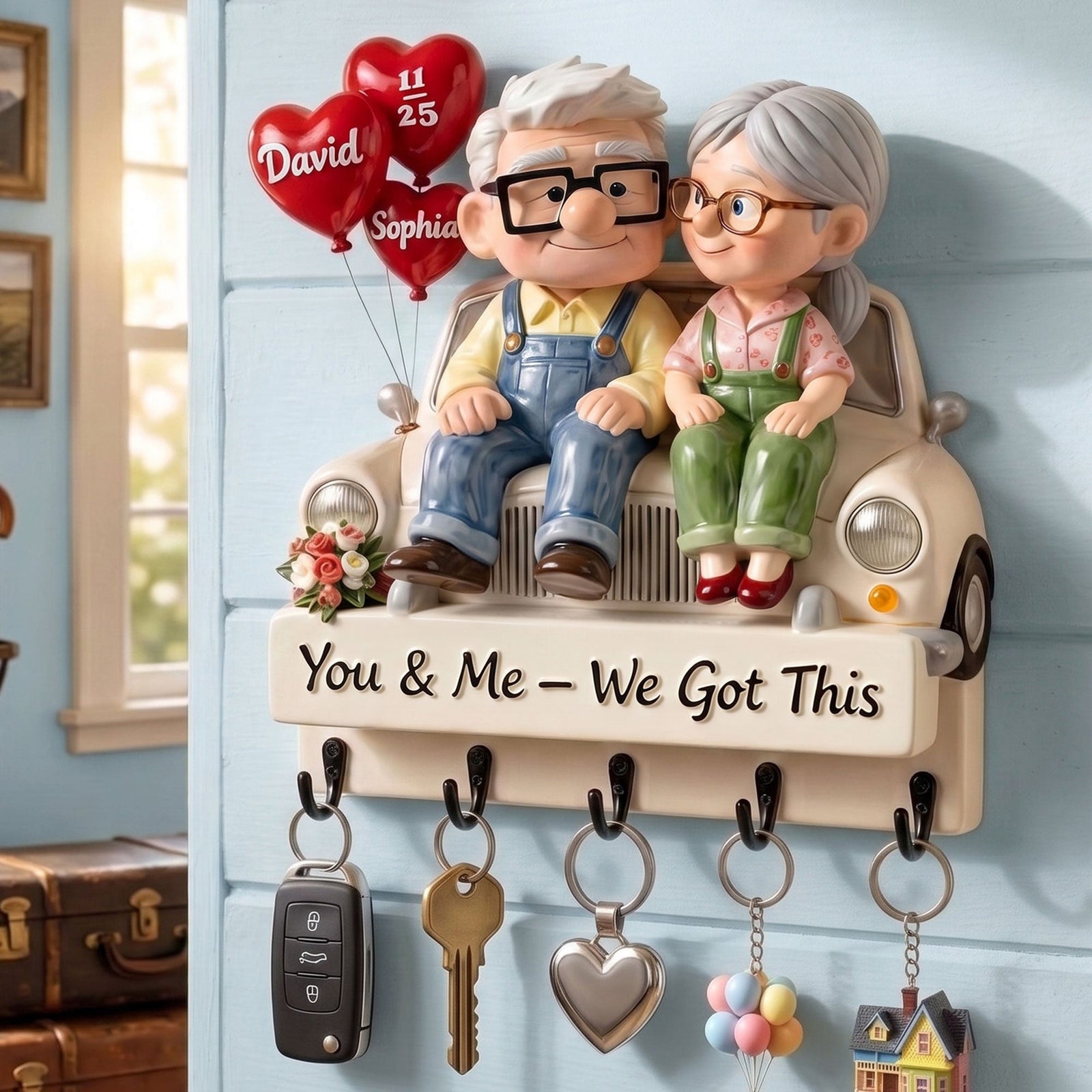 Forever Love Acrylic Key Hanger - Personalized Gifts For Couple 02toti270726