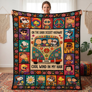 Retro Peace Blanket - Personalized Gifts 01pati060726