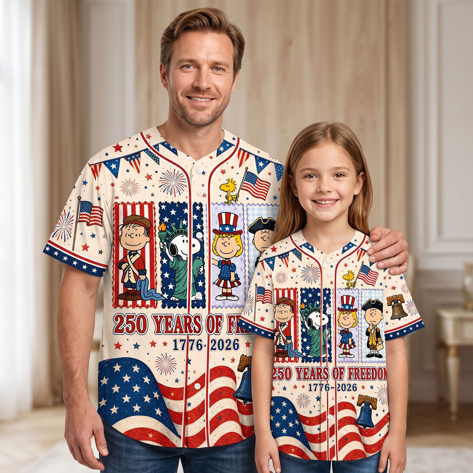 Patriotic Family Vacation Baseball Jersey - Anniversary Gift 04NATI010726