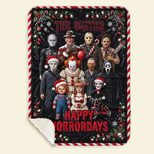 Happy Horrorday Blanket  - Personalized Gifts For Christmas Night Blanket 05PATI011026