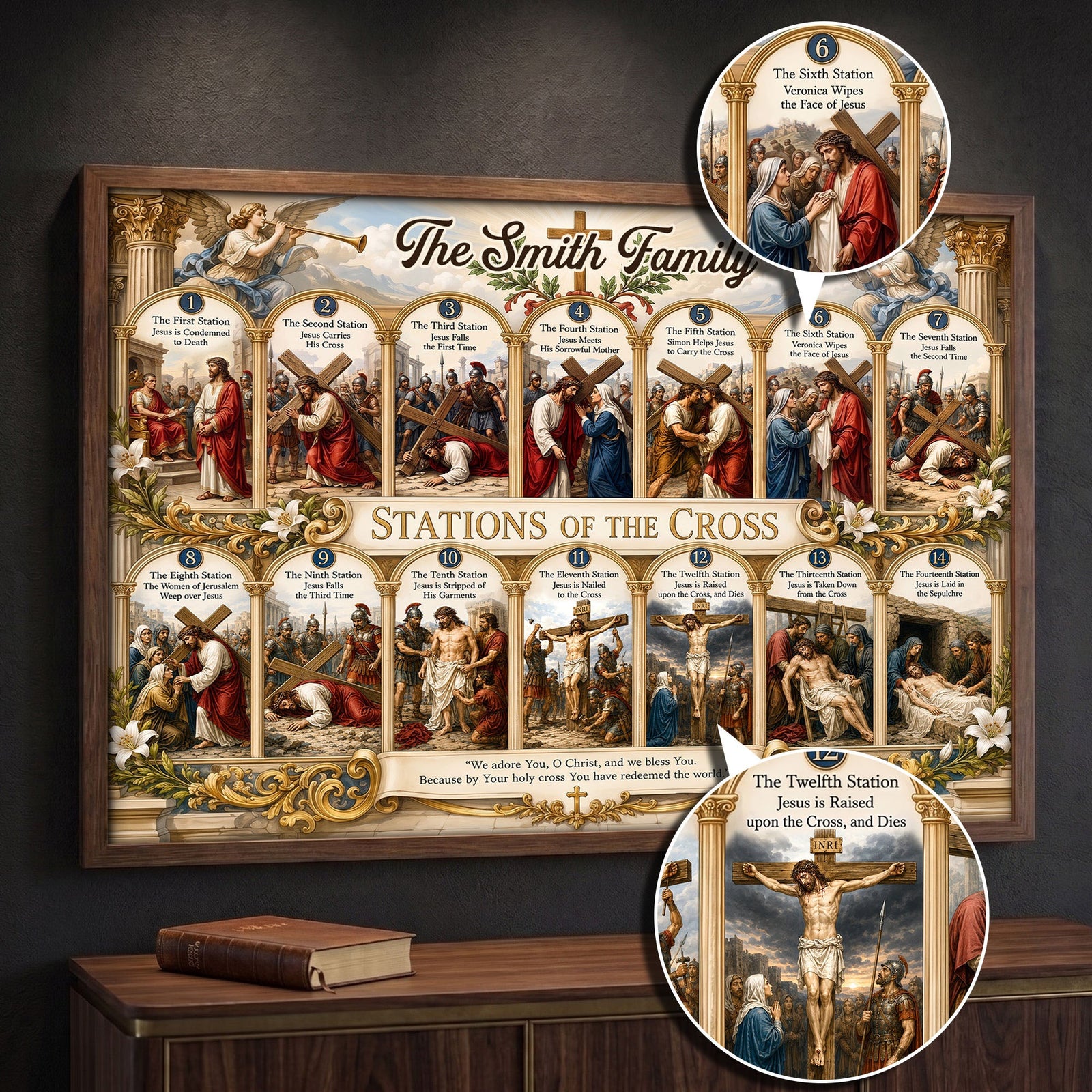 Jesus Carries The Cross Poster - Personalized Gifts For Christian 03HUTI200726