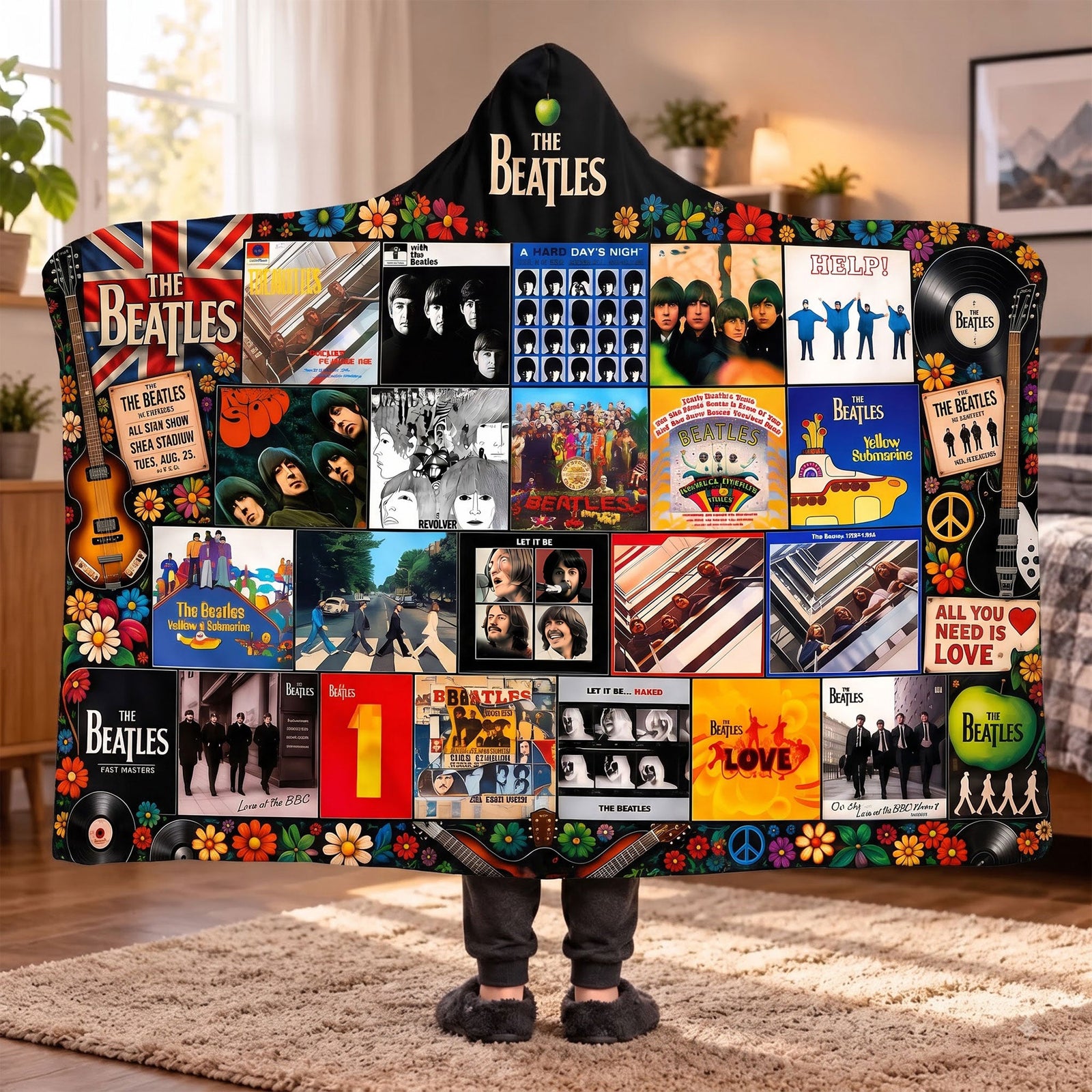 The Beatles Hood Blanket - Personalized Gifts For Music Lovers 04nati291026