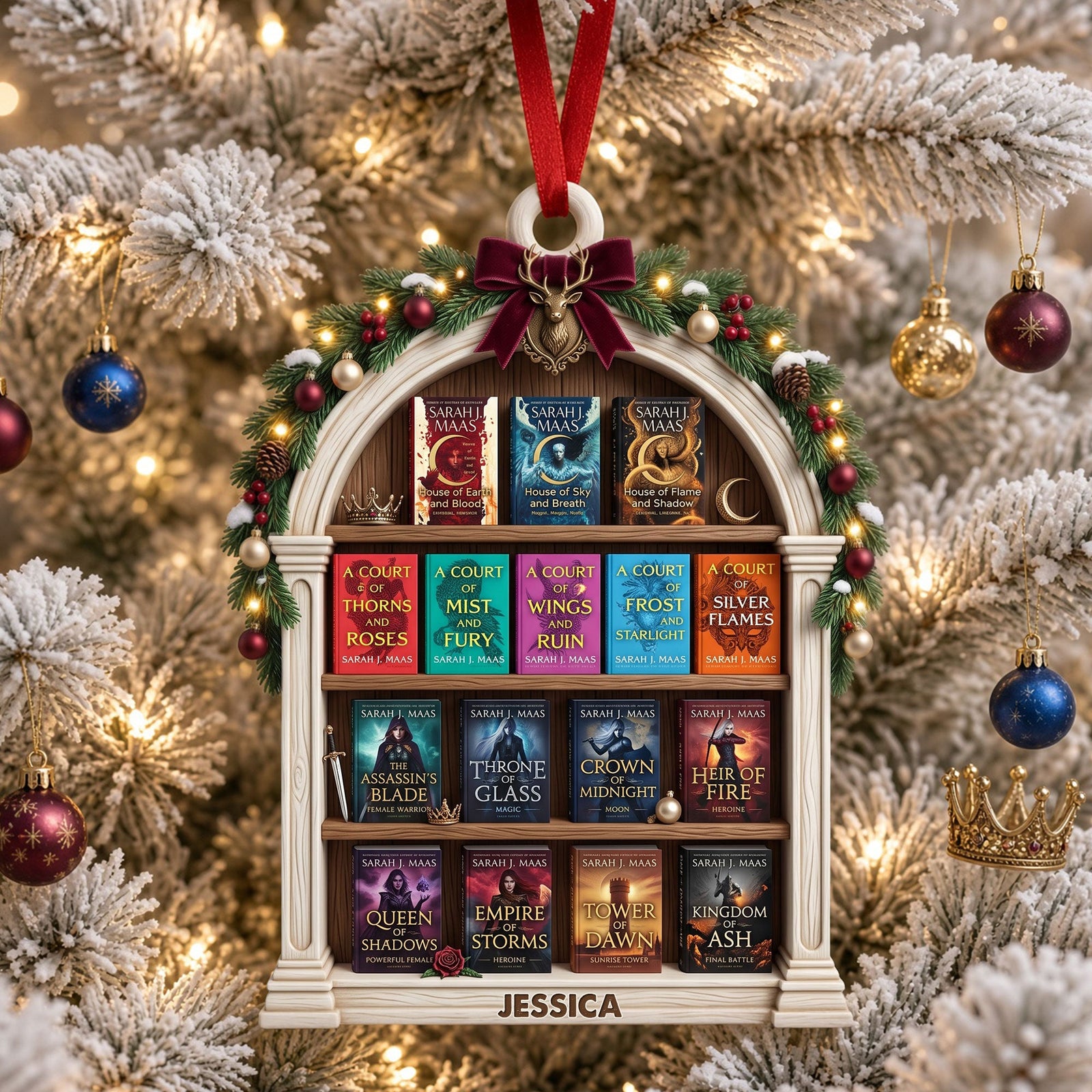 Fantasy Worlds In Literature Acrylic Ornament - Personalized Christmas Gifts For Reading Lovers 03nati081026