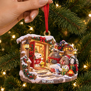 Cute Hospitable Cross-over Christmas Ornament - Personalized Gifts 03qhti0910