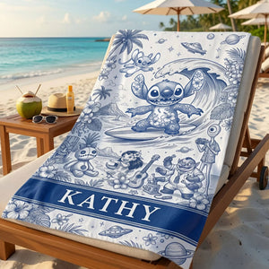 Island Mischief Beach Towel - Personalized Gifts 01qhti180726