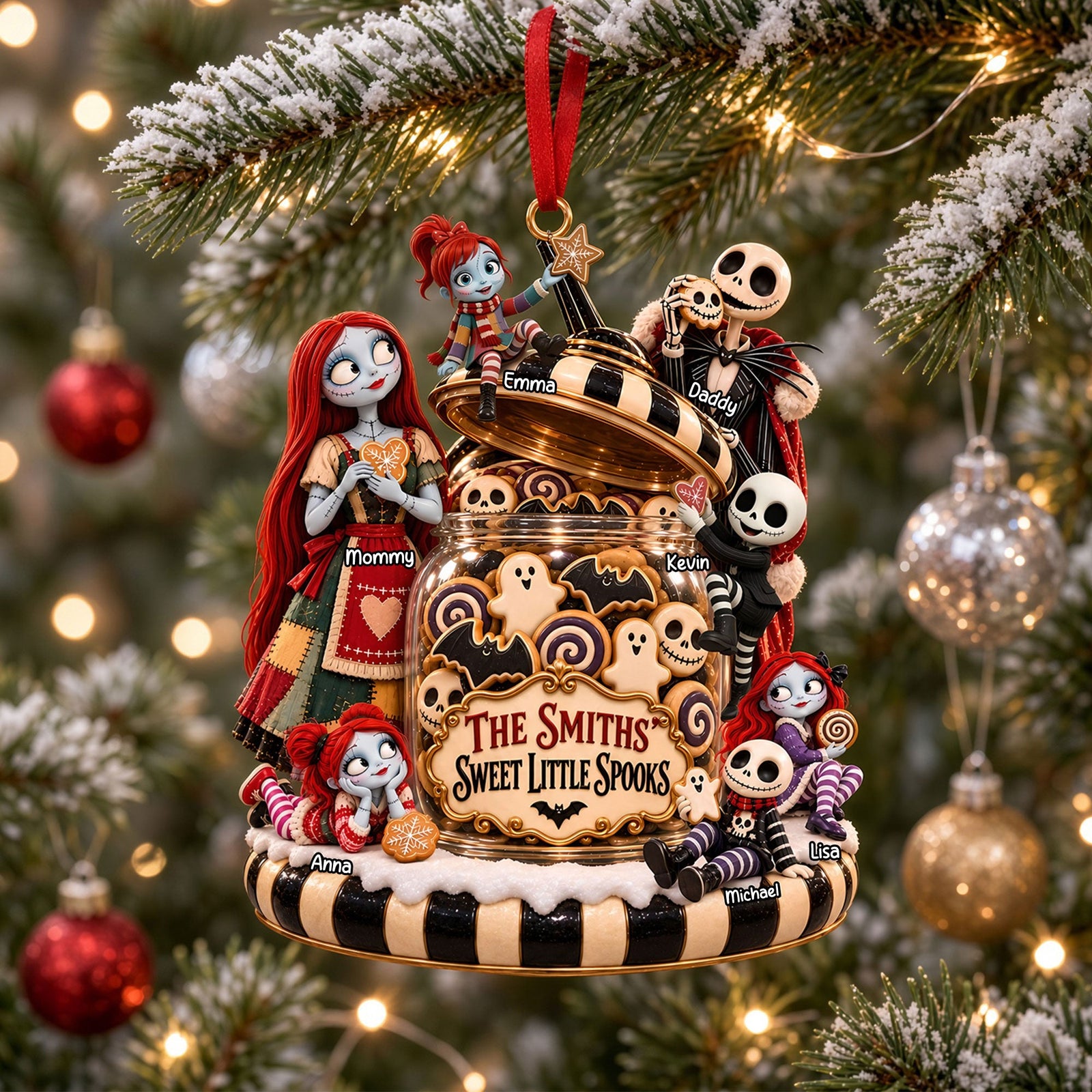 Sweet Little Spooky Family Ornament - Personalized Christmas Gifts For Family 03hati211026