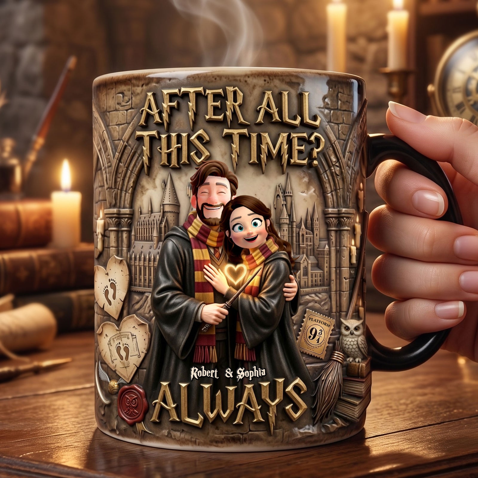 Eternal Love's Fantastical Journey Heat Changing Mug - Personalized Gifts For Couples 03tyti110726