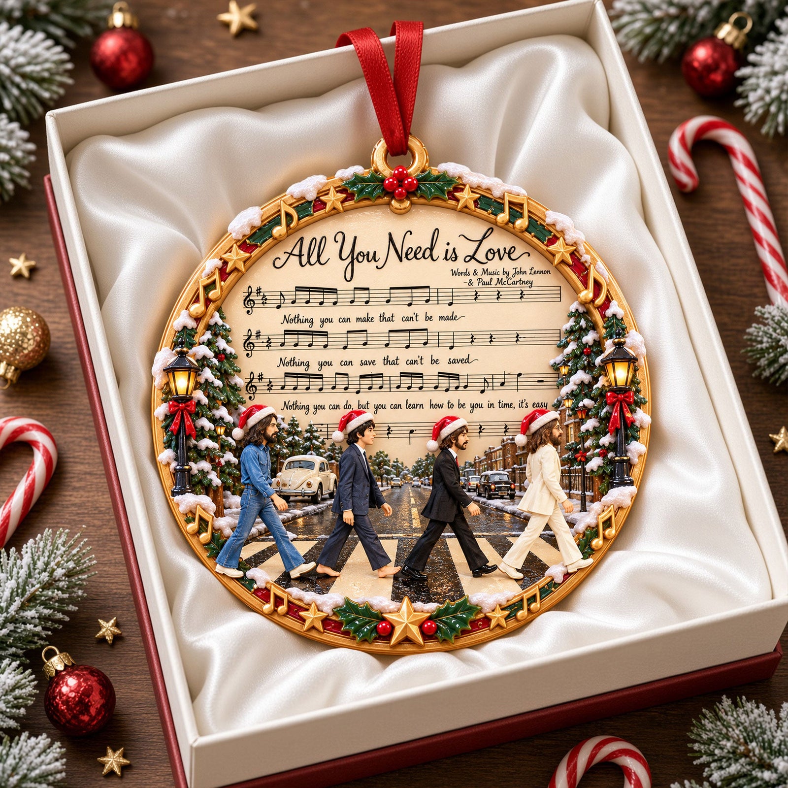 The Beatles Ornament - Personalized Gifts For Music Fans Christmas Ornament 06NATI231026