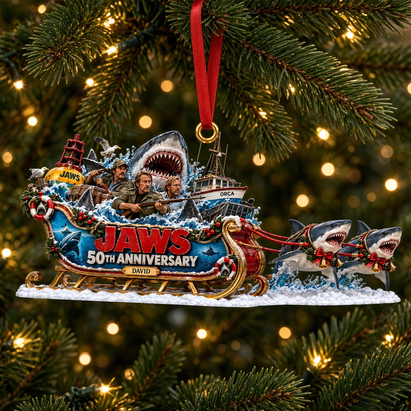 50th Anniversary Deep Sea Christmas Ornament - Personalized Gifts 02OHTI071026