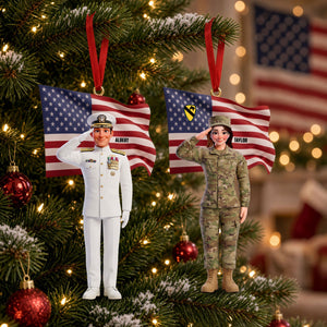 Patriotic Loyalty & Honor Christmas Ornament - Personalized Gifts For Veterans 02huti260926-Homacus