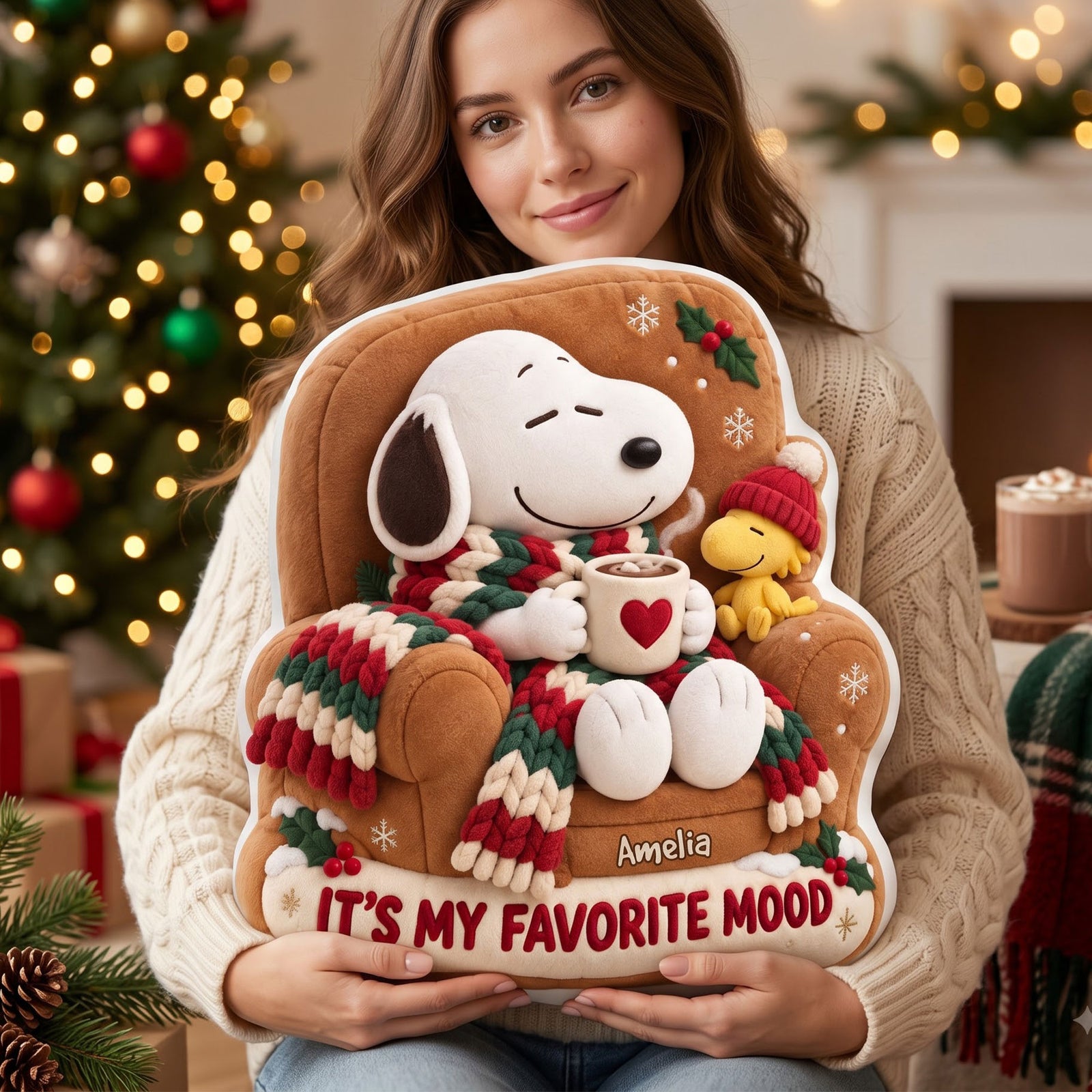 It's My Favorite Mood Christmas Pillow  - Personalized Gifts For Christmas 05TTTI280926