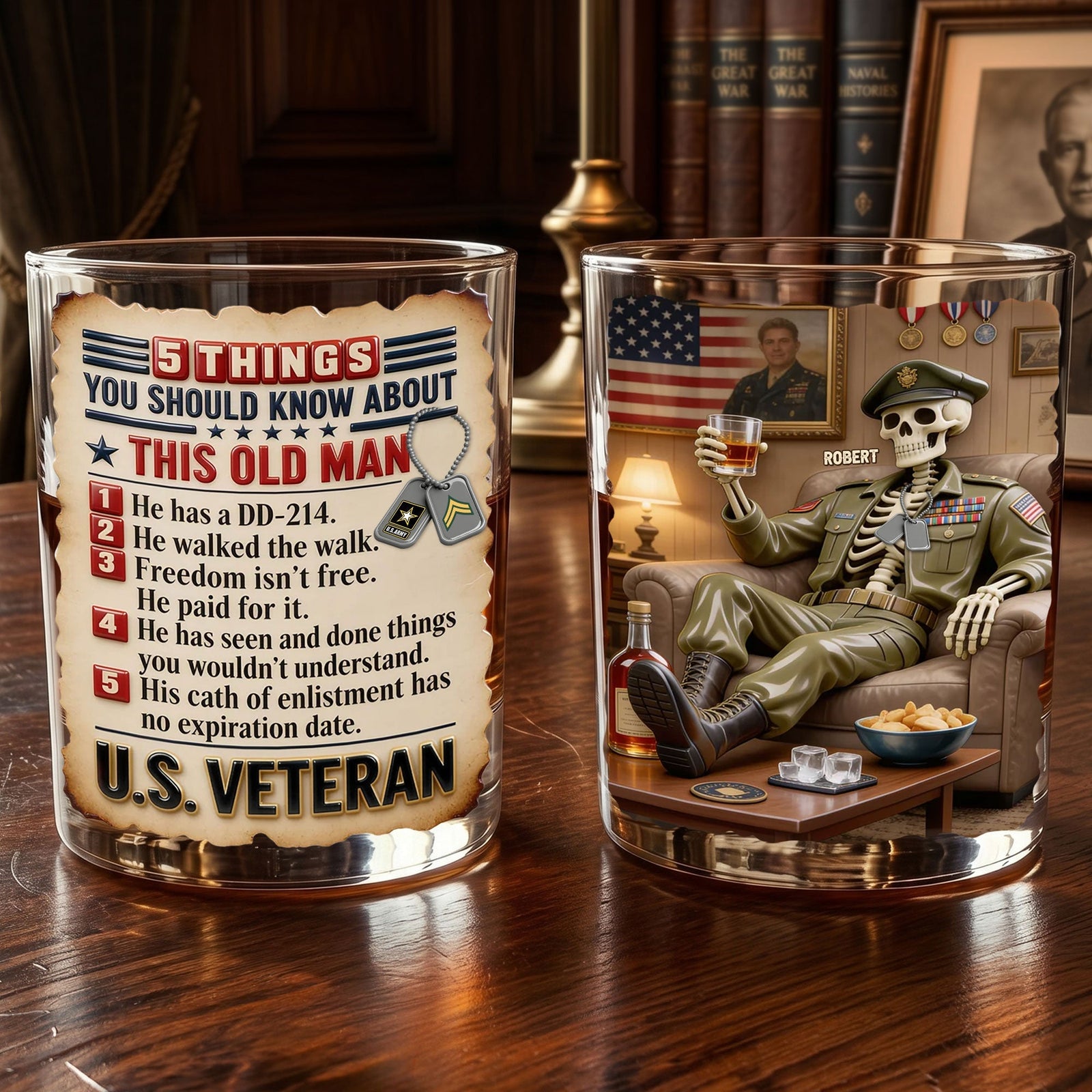 Served With Honor Round Glass - Personalized Gifts For Veterans 04TOTI250626