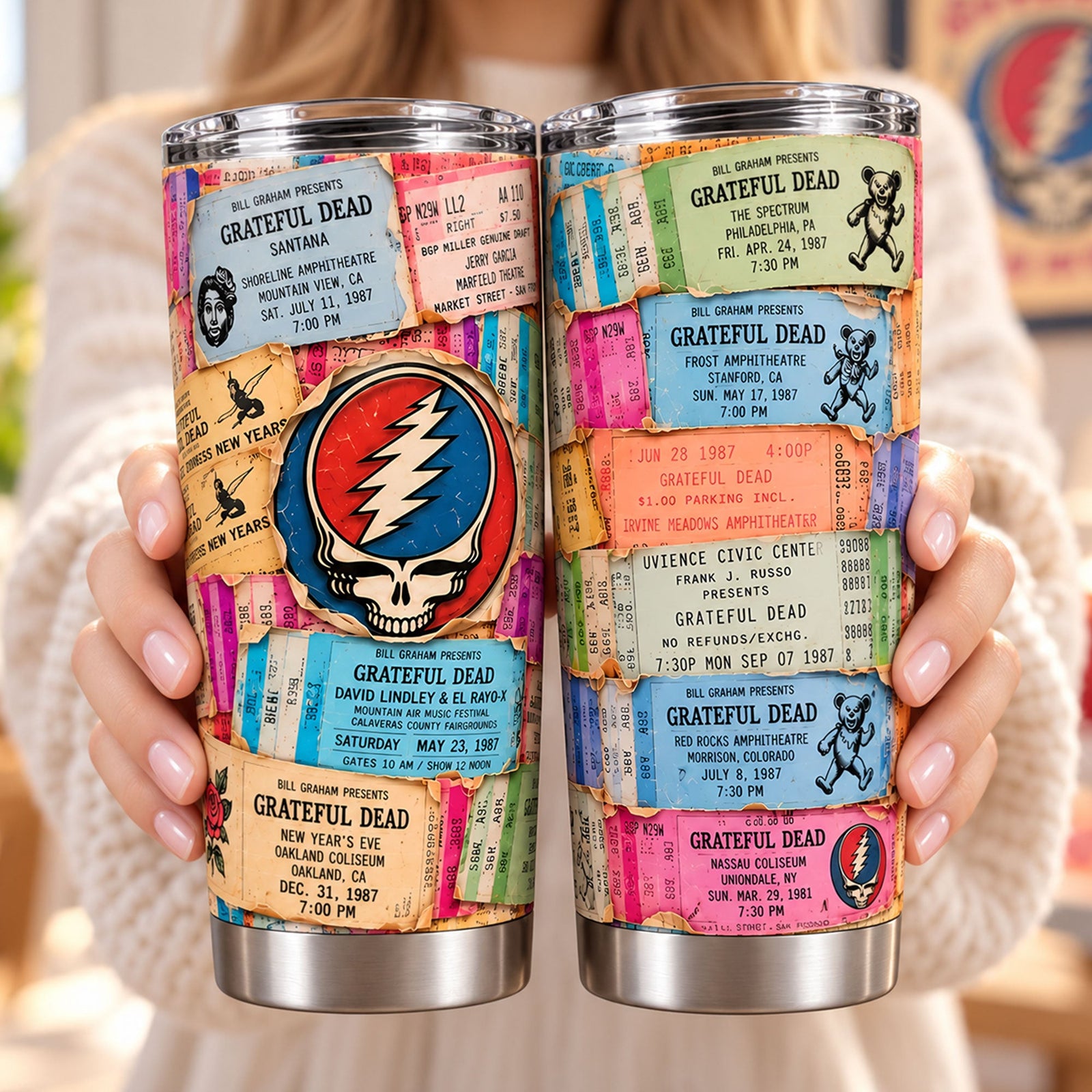 Grateful Dead 20oz Tumbler - Personalized Gifts For Music Fans Tumbler 04NATI261026